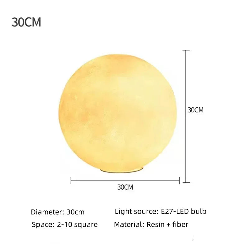 Standing Moon Lamp Adjustable Brightness LED Realistic Moon Surface