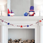 Star Garland Multicolor Red White Blue Indoor & Outdoor