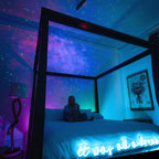 Star Projector 21-Color Dimmable Bluetooth Speakers & Sound-Activated