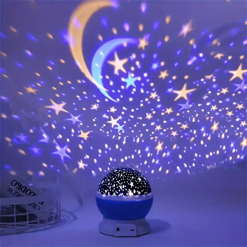 Star Projector Night Light 360 Degree Rotating Rechargeable Timer