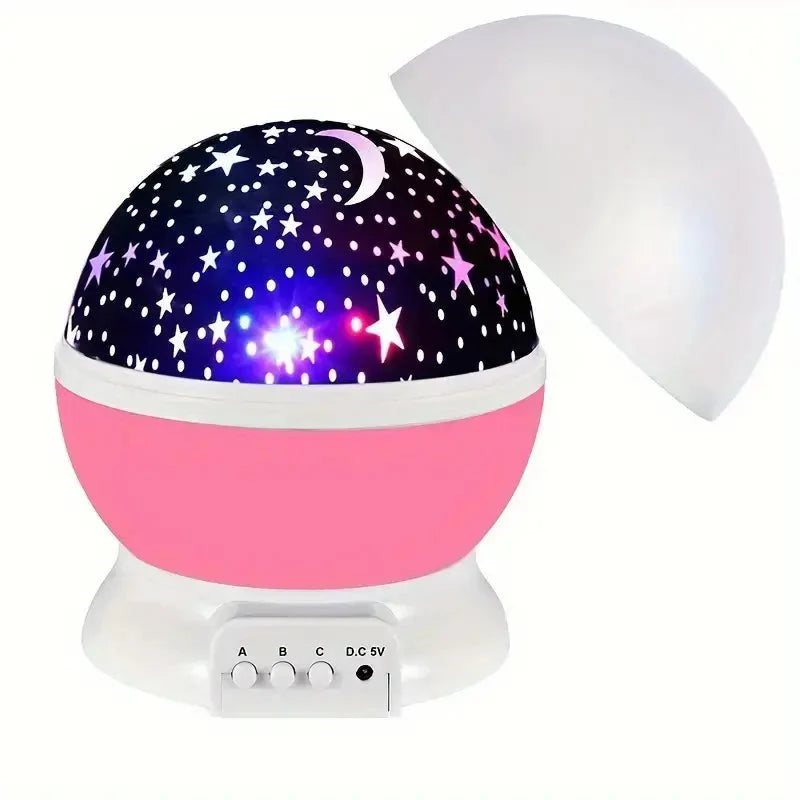 Star Projector Night Light 360 Degree Rotating Rechargeable Timer
