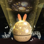 Star Projector Night Light USB Rechargeable Music & Timer