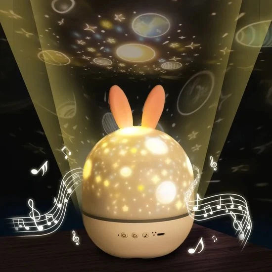 Star Projector Night Light USB Rechargeable Music & Timer