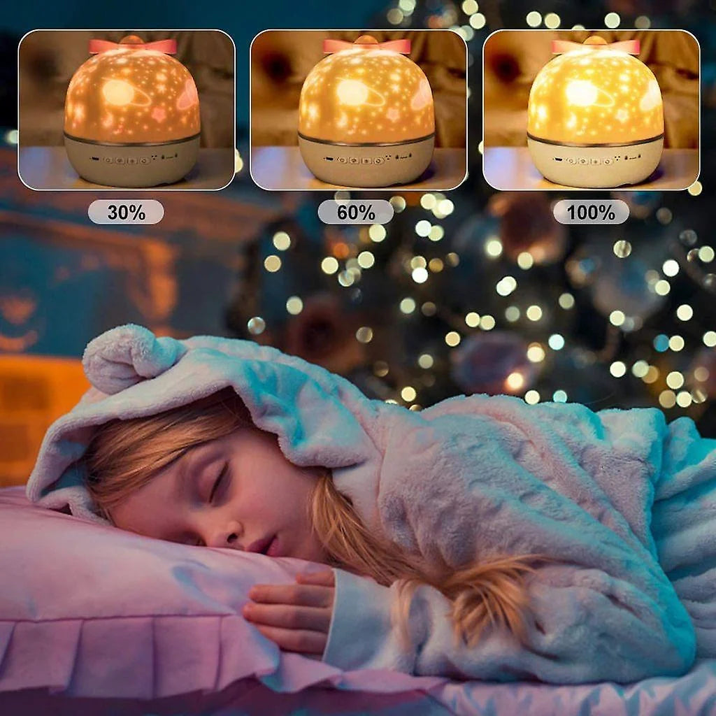 Star Projector Night Light USB Rechargeable Music & Timer
