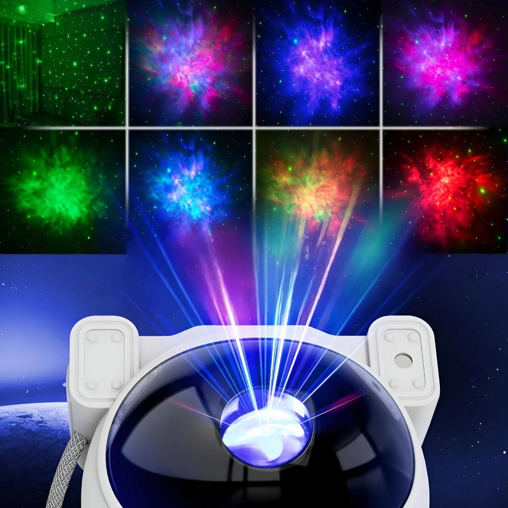 Star Projector Night Light USB Rechargeable Remote & Timer