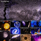 Starry Sky Projector 360° Rotation 13 Interchangeable Discs USB-C