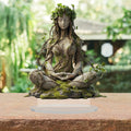 Statue Seated Bohemian Clear Acrylic 20 cm