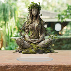 Statue Seated Bohemian Clear Acrylic 20 cm