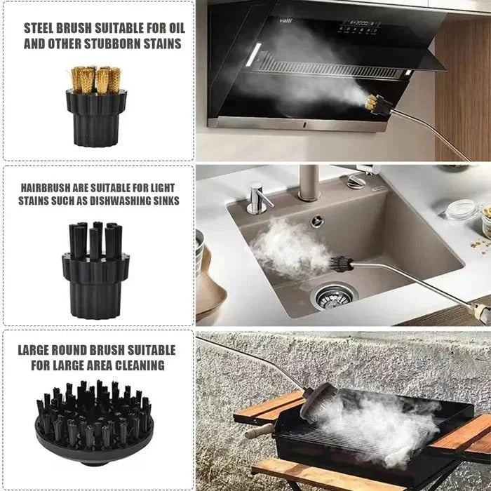 Steam Cleaner 2500W Interchangeable Nozzles Heat-Resistant Gloves
