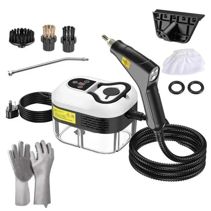 Steam Cleaner 2500W Interchangeable Nozzles Heat-Resistant Gloves