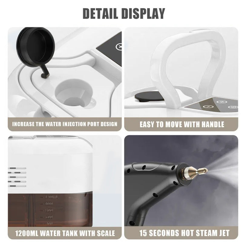 Steam Cleaner High-Pressure Fast Heat-Up Multiple Attachments