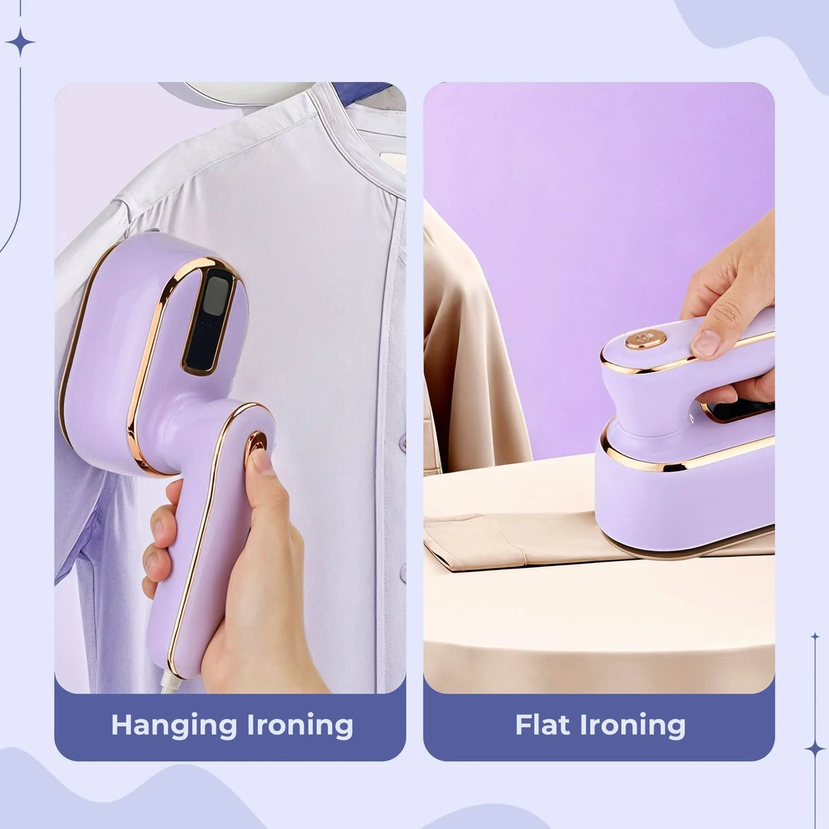 Steam Iron Titanium Plate Travel-Friendly 1000W