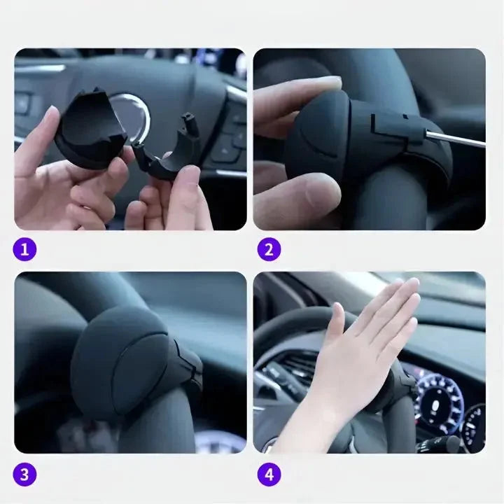 Steering Knob Ergonomic Rotating Grip Quick Install