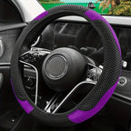 Steering Wheel Cover Carbon Fiber Texture & Breathable Anti-Slip