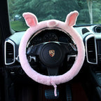 Steering Wheel Cover Cashmere Plush Cat-Ear Universal Fit