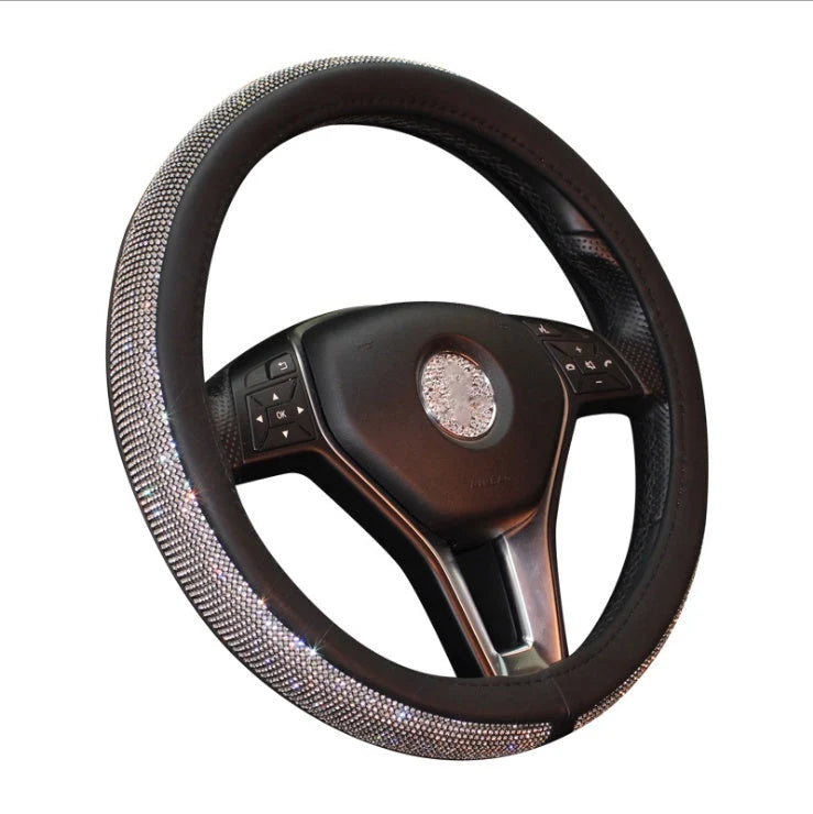 Steering Wheel Cover PU Leather Anti-Slip Universal 38cm
