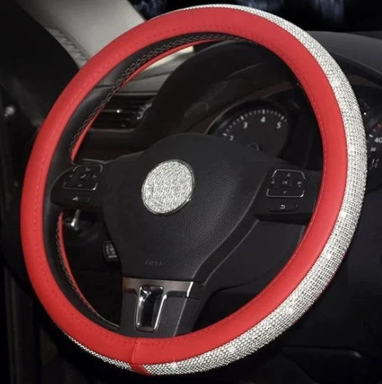 Steering Wheel Cover PU Leather Anti-Slip Universal 38cm