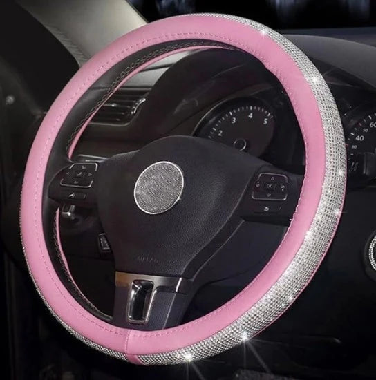 Steering Wheel Cover PU Leather Anti-Slip Universal 38cm