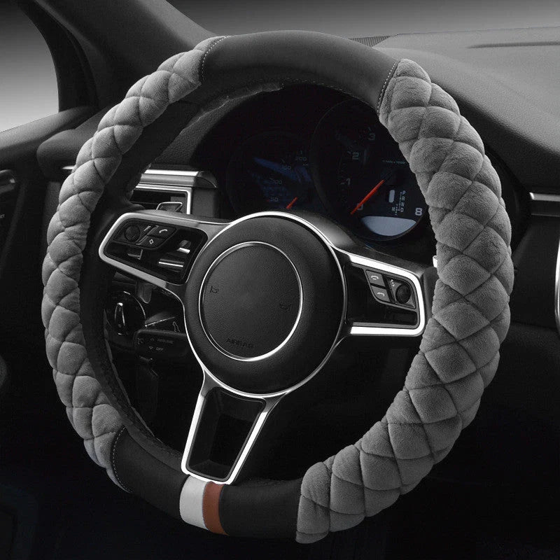 Steering Wheel Cover Plush & Non-Slip Universal Fit