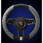 Steering Wheel Cover Quilted Diamond Padded Grip 15-Inch Fit