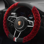 Steering Wheel Cover Quilted Diamond Padded Grip 15-Inch Fit