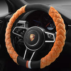 Steering Wheel Cover Quilted Diamond Padded Grip 15-Inch Fit