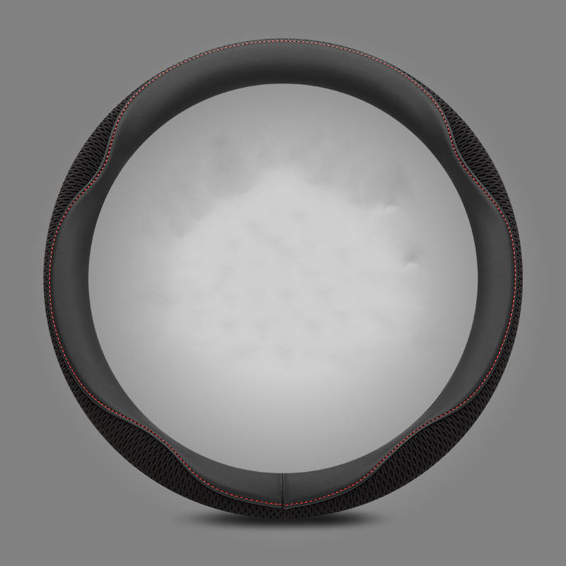 Steering Wheel Cover Ultra-Thin Ice Silk Fabric & Moisture-Wicking