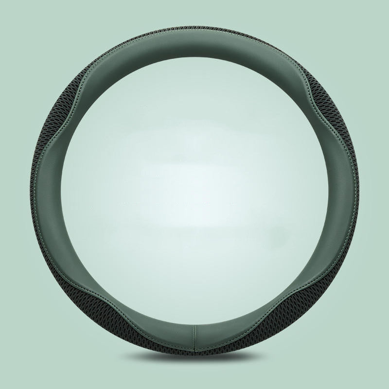 Steering Wheel Cover Ultra-Thin Ice Silk Fabric & Moisture-Wicking