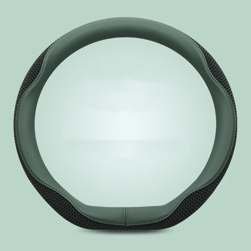 Steering Wheel Cover Ultra-Thin Ice Silk Fabric & Moisture-Wicking