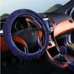 Steering Wheel Cover Wool Plush Non-Slip 15 Inch Fit
