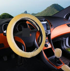 Steering Wheel Cover Wool Plush Non-Slip 15 Inch Fit