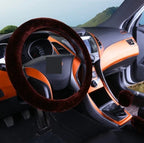 Steering Wheel Cover Wool Plush Non-Slip 15 Inch Fit