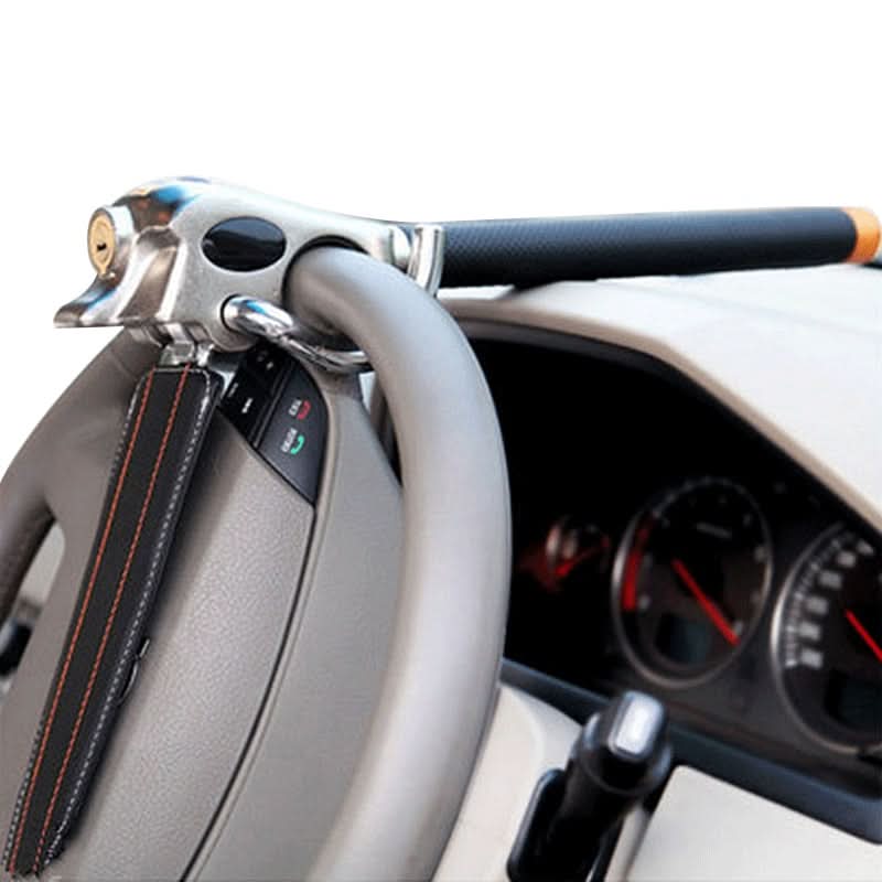 Steering Wheel Lock Heavy-Duty Three-Directional Adjustable Fit