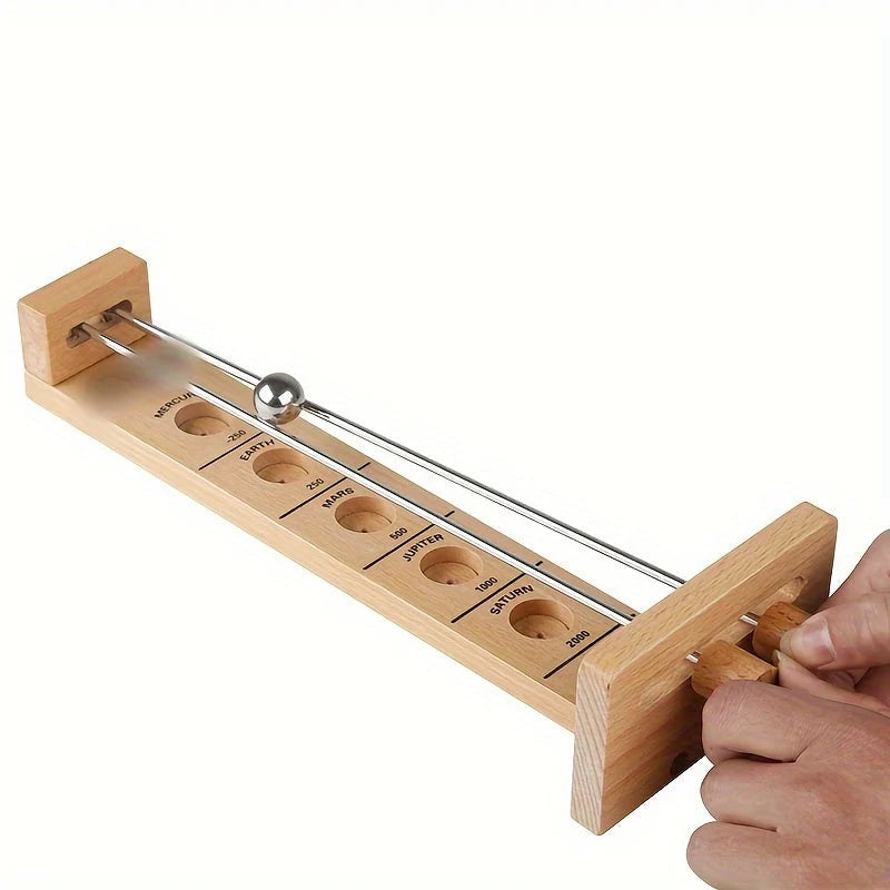 Stickball Game Wooden Space-Themed Portable