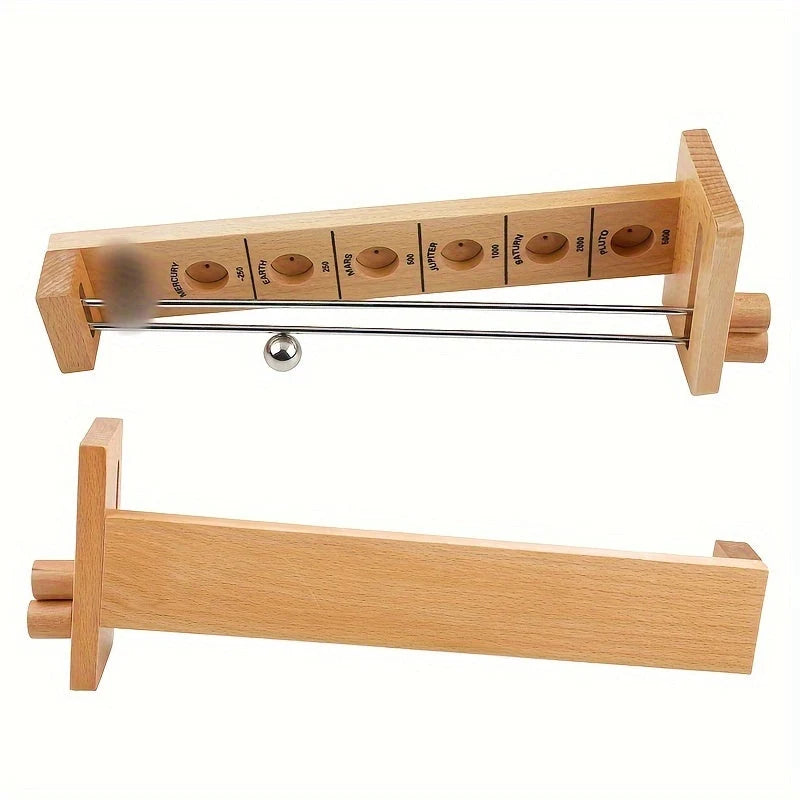 Stickball Game Wooden Space-Themed Portable