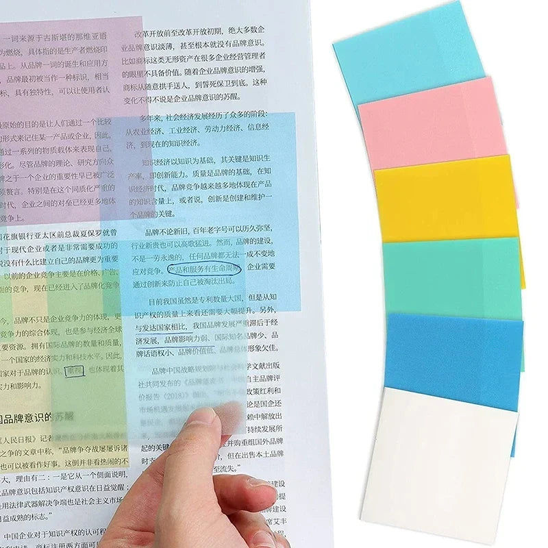 Sticky Notes Transparent No-Residue Adhesive Set of 8