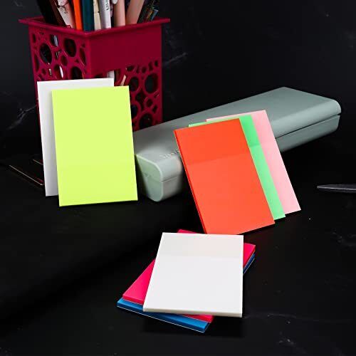 Sticky Notes Transparent No-Residue Adhesive Set of 8