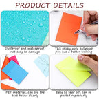Sticky Notes Transparent No-Residue Adhesive Set of 8