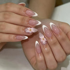 Stiletto Nail Enhancements Floral Embellishments Gelatin & Rolled Strips