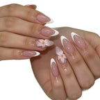 Stiletto Nail Enhancements Floral Embellishments Gelatin & Rolled Strips