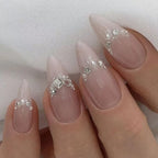 Stiletto Nail Enhancements Rhinestone Embellished Set of 24