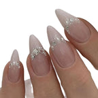 Stiletto Nail Enhancements Rhinestone Embellished Set of 24