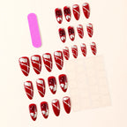 Stiletto Nail Extensions Acrylic 3D Rose & Gold Leaf