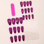 Stiletto Nail Extensions Diamond-Shaped Glitter Finish