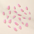 Stiletto Nail Extensions Durable Acrylic Glossy Light Pink