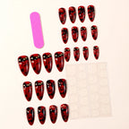 Stiletto Nail Extensions Floral Design Glossy Finish & Chip-Resistant