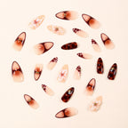 Stiletto Nail Extensions Floral & Star Accents