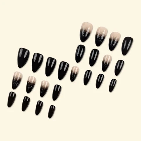Stiletto Nail Extensions Glitter Ombre Easy At-Home Application