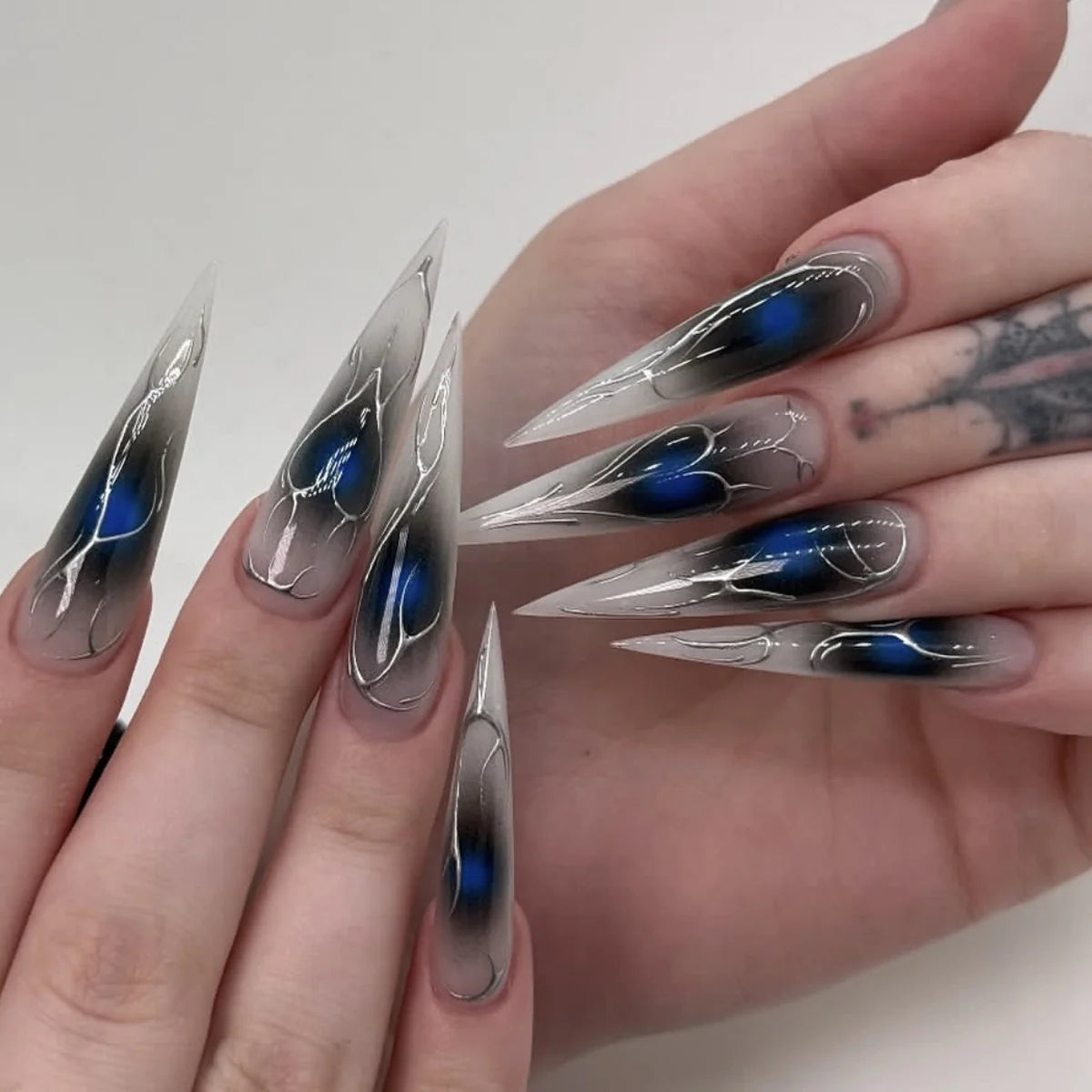 Stiletto Nail Extensions Gradient Ombre Full Cover Easy Application