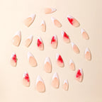 Stiletto Nail Extensions Hand-Painted Floral Acrylic